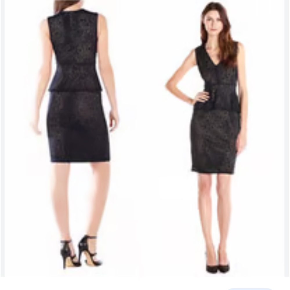 BCBG MAXAZRIA elegant black lace sleeveless mini dress, back zipper fully lined